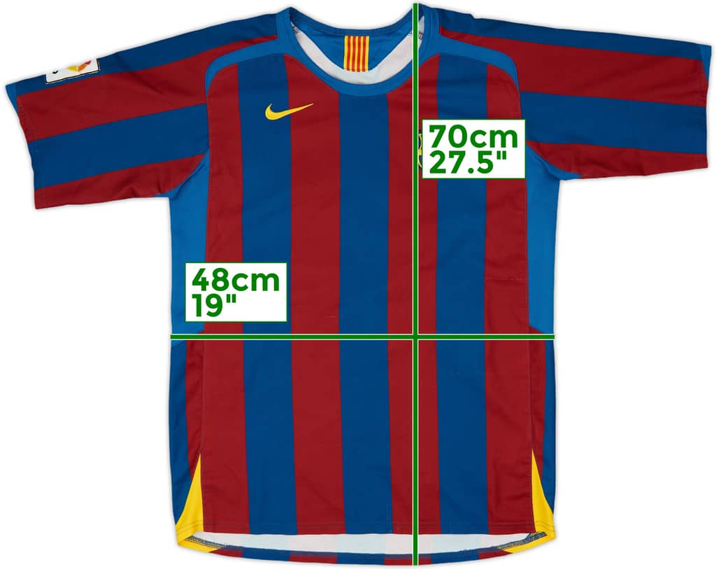 2005-06 Barcelona Home Shirt - 8/10 - (XL.Boys)