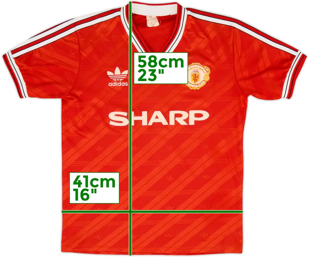 1986-88 Manchester United Home Shirt - 6/10 - (M)