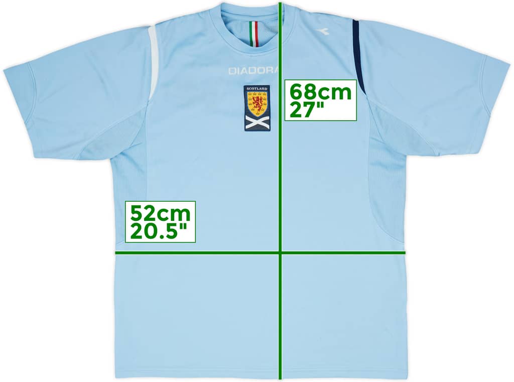 2007-08 Scotland Diadora Training Shirt - 7/10 - (L)