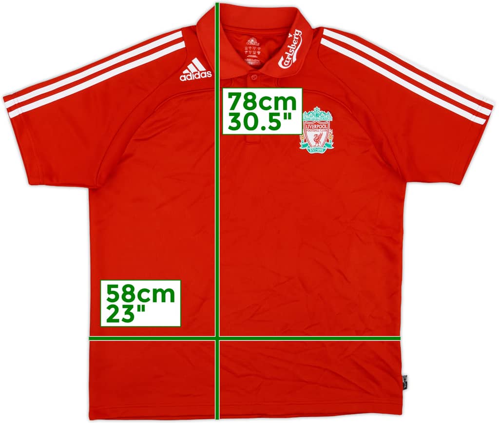 2008-09 Liverpool adidas Polo Shirt - 8/10 - (L/XL)