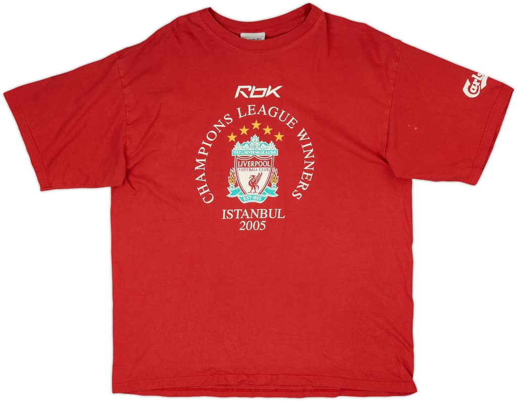2005-06 Liverpool Reebok 2005 CL Winners Tee - 6/10 - (L)