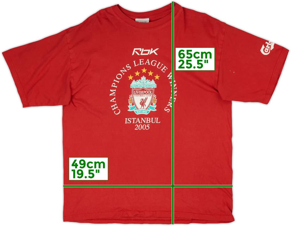 2005-06 Liverpool Reebok 2005 CL Winners Tee - 6/10 - (L)