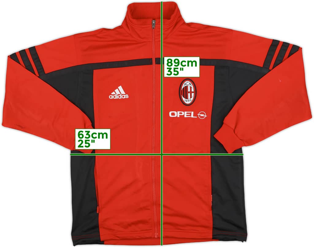 2000-01 AC Milan adidas Track Jacket - 8/10 - (L)