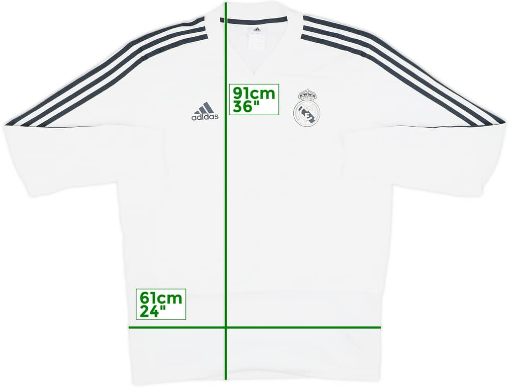 2018-19 Real Madrid adidas Drill Top - 8/10 - (L)