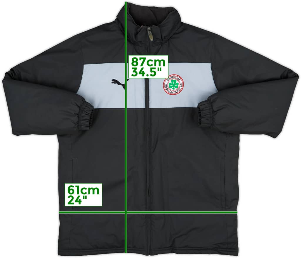2014-15 Cliftonville Puma Padded Bench Coat - 9/10 - (M)