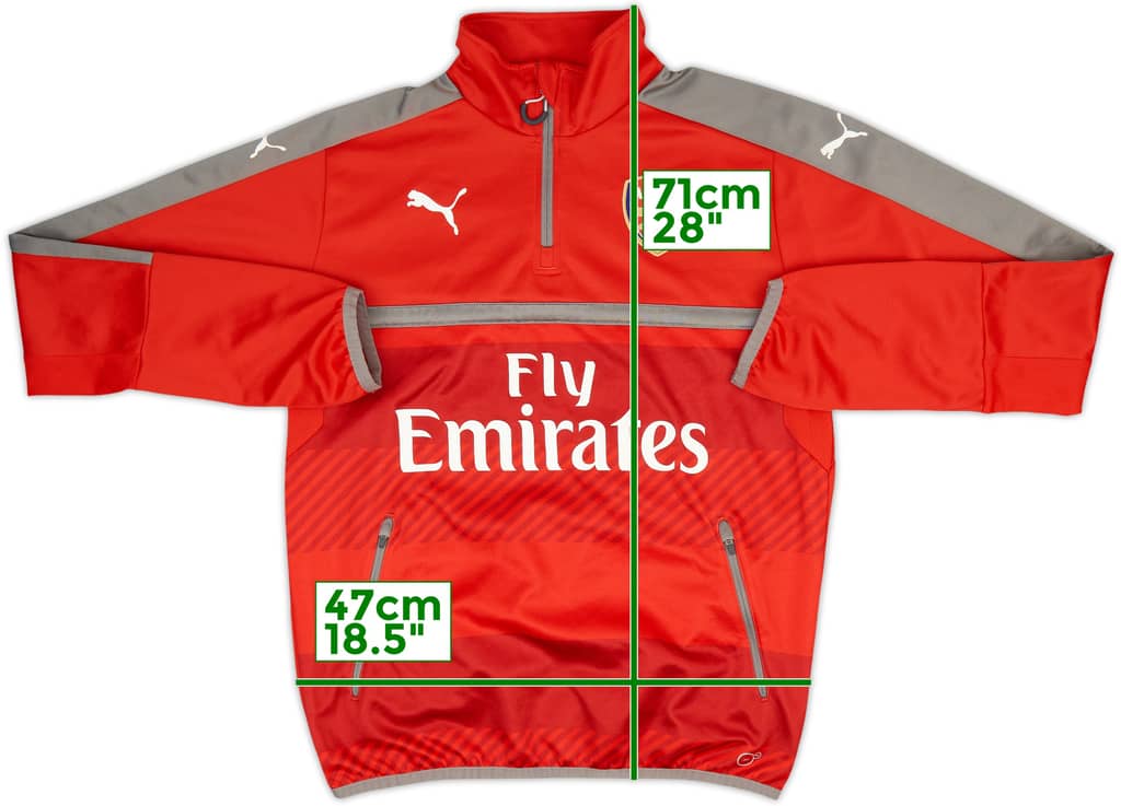 2016-17 Arsenal Puma 1/4 Zip Drill Top - 9/10 - (M)