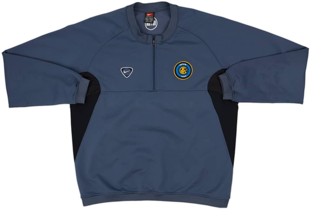 2000-01 Inter Milan Nike 1/4 Zip Sweat Top - 6/10 - (L)