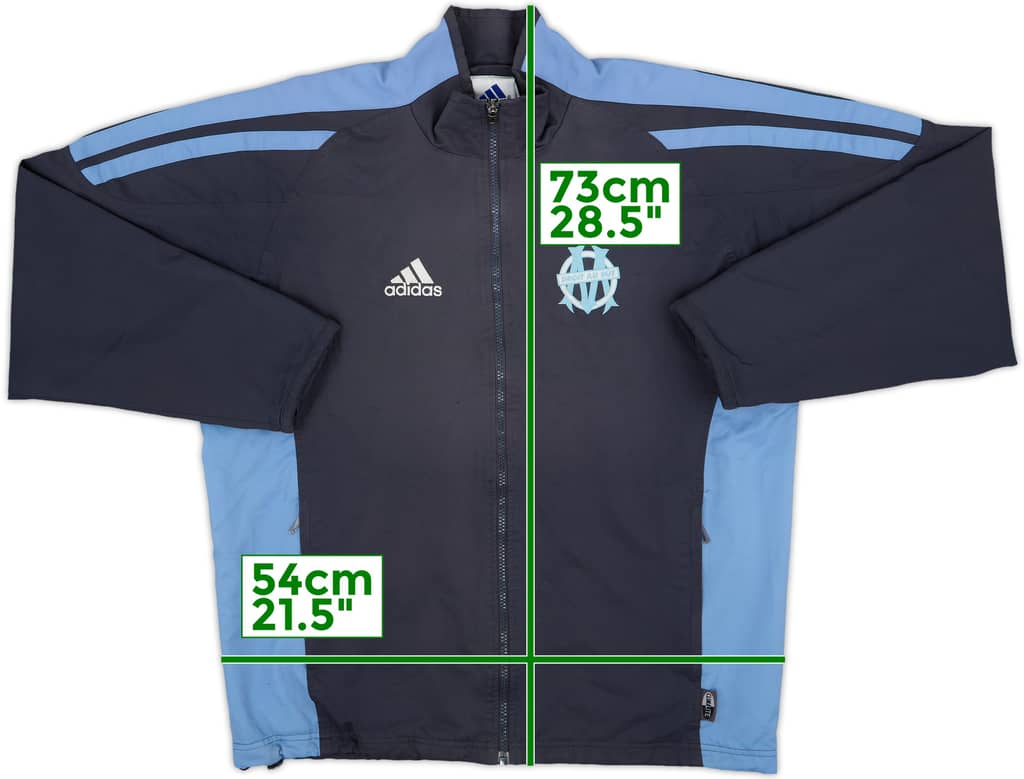 2001-02 Olympique Marseille adidas Track Jacket - 8/10 - (S)