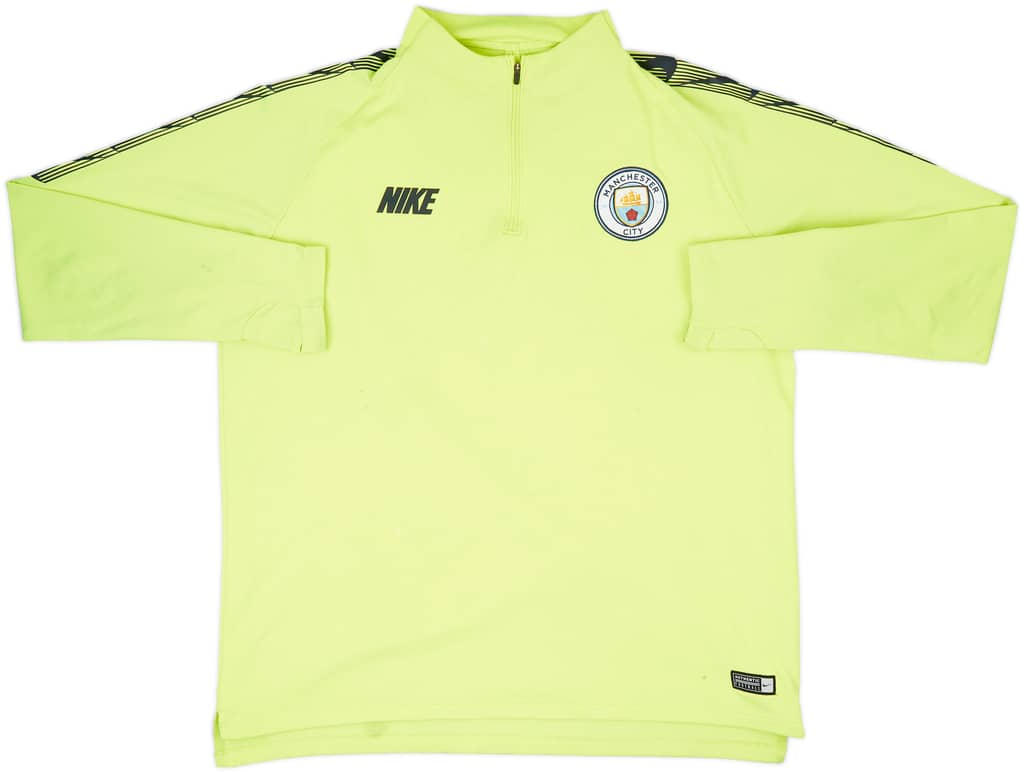 2019-20 Manchester City Nike 1/4 Zip Drill Top - 6/10 - (XL)