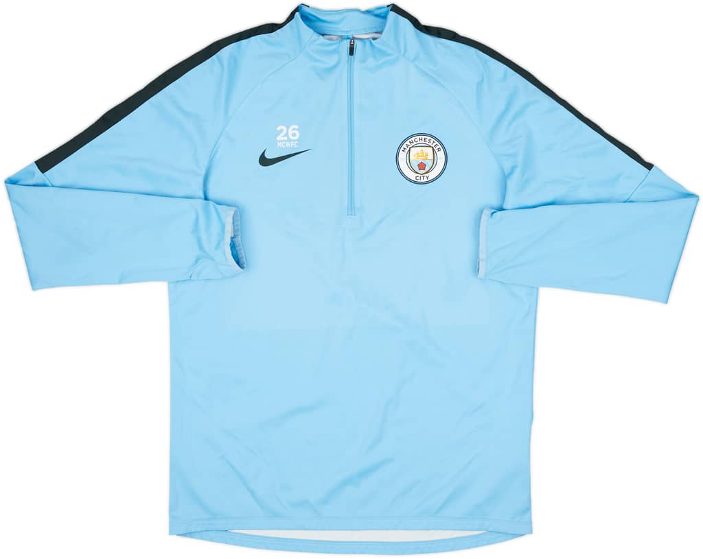2017-18 Manchester City Women's Player Issue 1/4 Zip Sweat Top #26 - 9/10 - (Men's M)