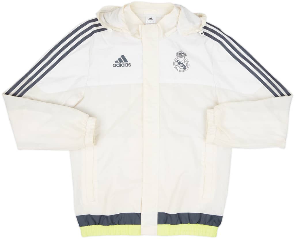 2015-16 Real Madrid adidas Hooded Rain Coat - 5/10 - (S)