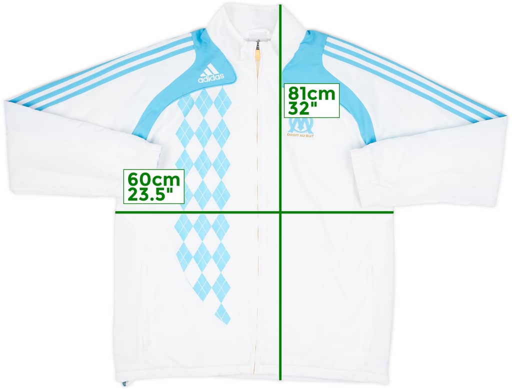 2008-09 Olympique Marseille adidas Track Jacket - 9/10 - (L)