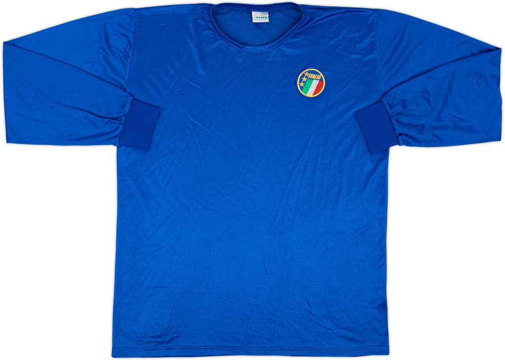 1986-90 Italy Home L/S Shirt - 4/10 - (XL)