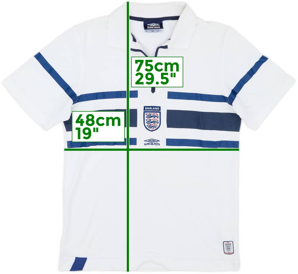 2000-01 England Umbro Polo Shirt - 6/10 - (S)