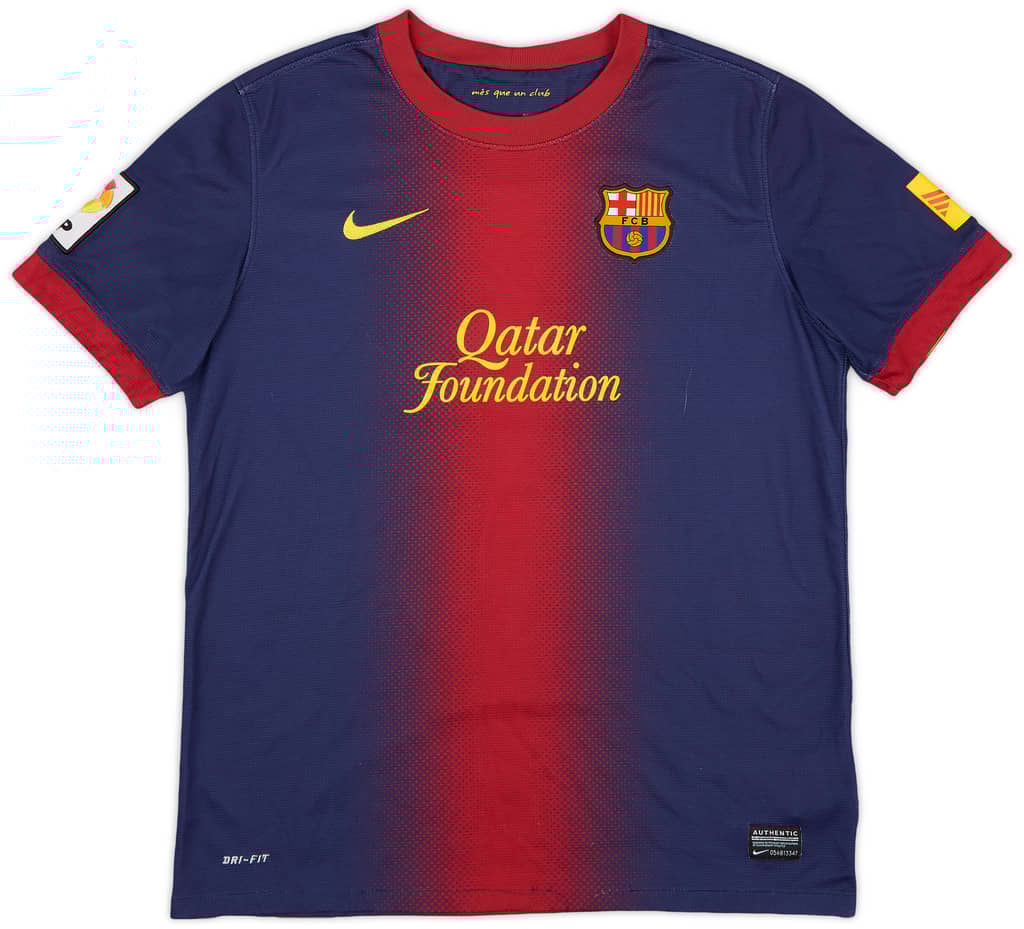 2012-13 Barcelona Home Shirt - 7/10 - (XL.Boys)