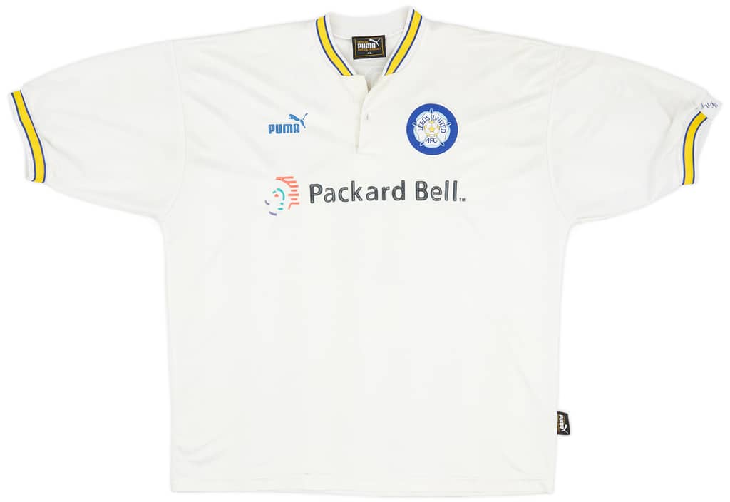 1996-98 Leeds United Home Shirt Radebe #5 - 6/10 - (XL)