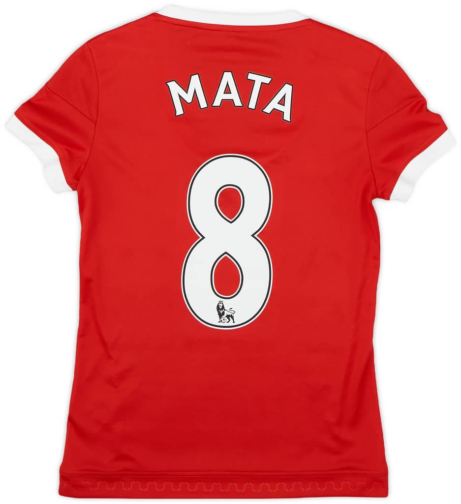 2015-16 Manchester United Home Shirt Mata #8 - 10/10 - (Women's XS)