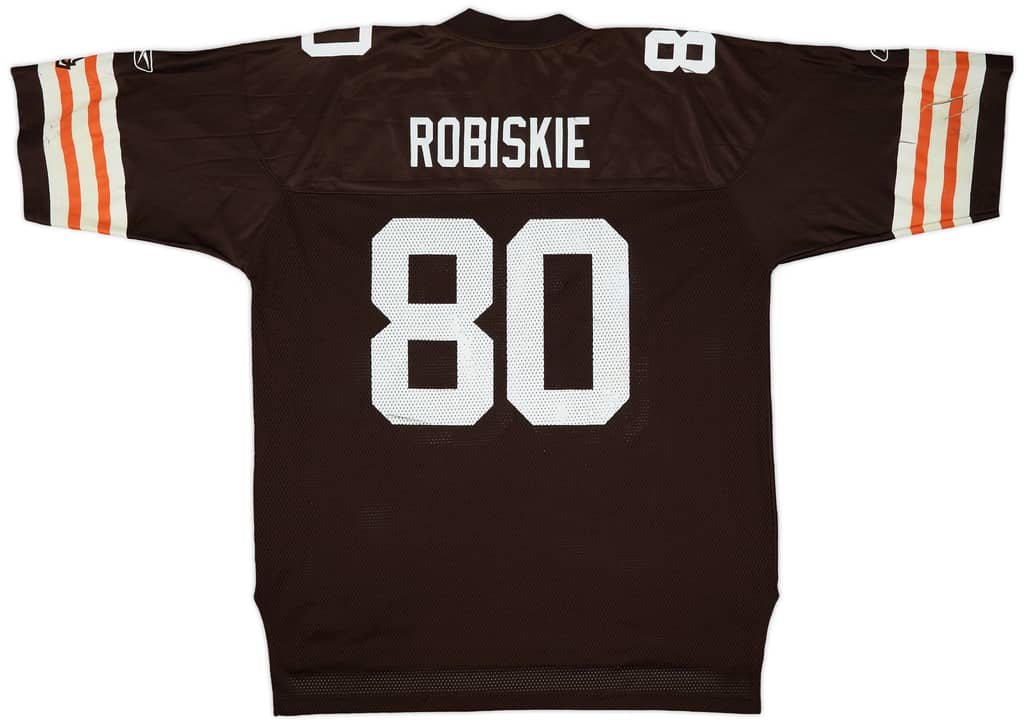 2009 Cleveland Browns Robiskie #80 Reebok On Field Home Jersey - 6/10 - (XL)