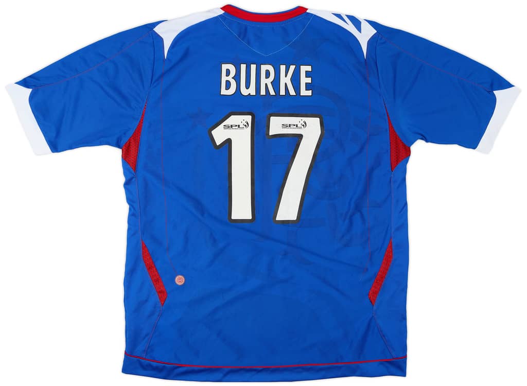 2006-07 Rangers Home Shirt Burke #17 - 7/10 - (XL)