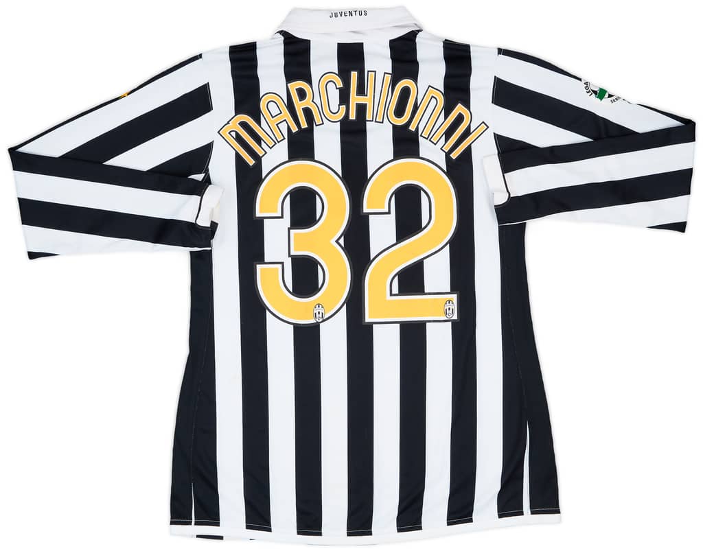 2006-07 Juventus Match Issue Home L/S Shirt Marchionni #32