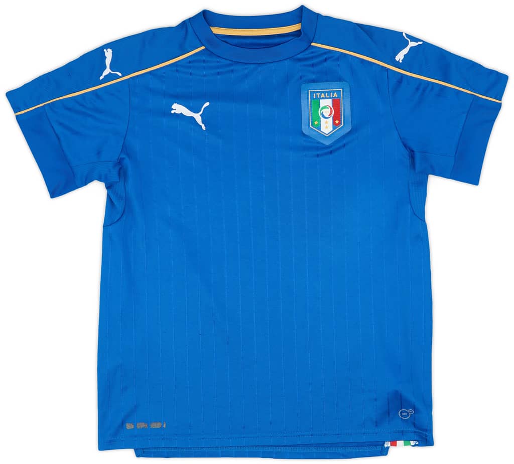 2016-17 Italy Home Shirt - 8/10 - (XL.Boys)