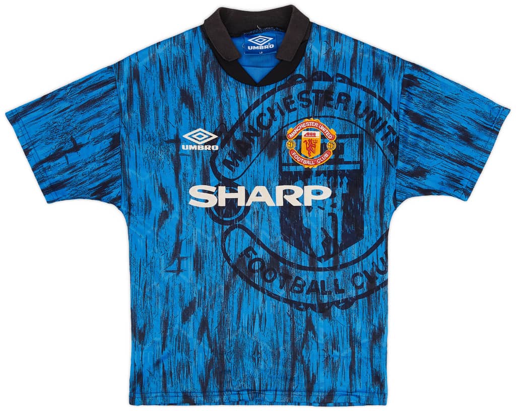 1992-93 Manchester United Away Shirt - 6/10 - (L.Boys)