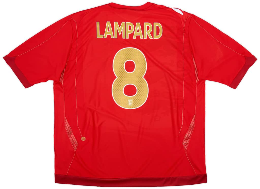 2006-08 England Away Shirt Lampard #8 - 7/10 - (XXL)