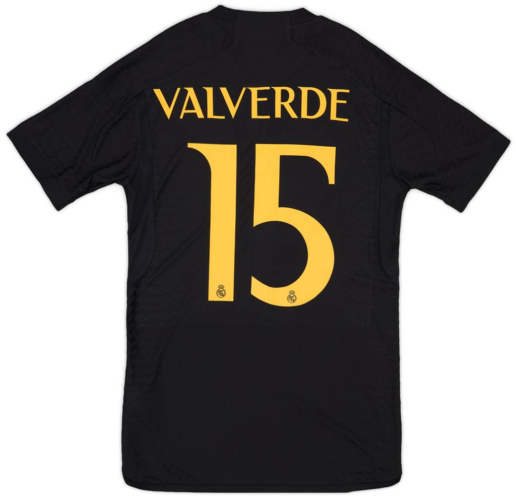 2023-24 Real Madrid Authentic Third Shirt Valverde #15 (S)