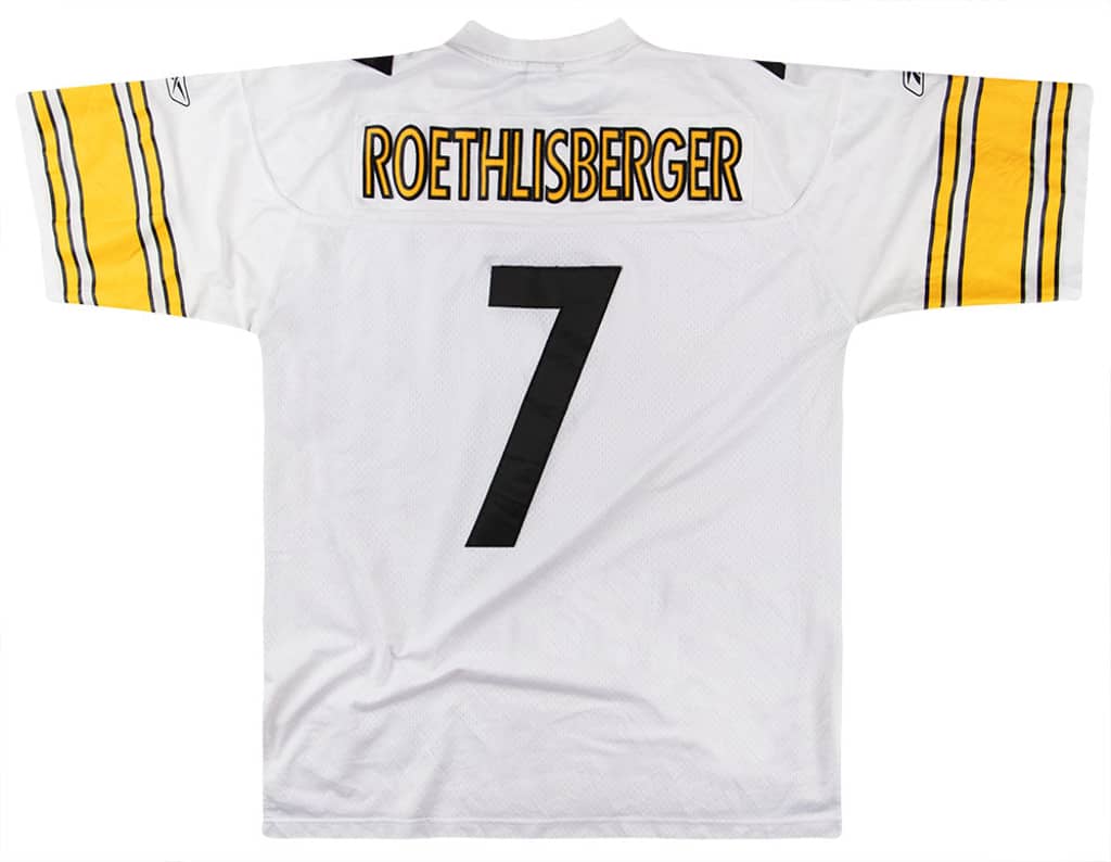 2007 Pittsburgh Steelers Roethlisberger #7 Reebok Premier Jersey (Away) XL