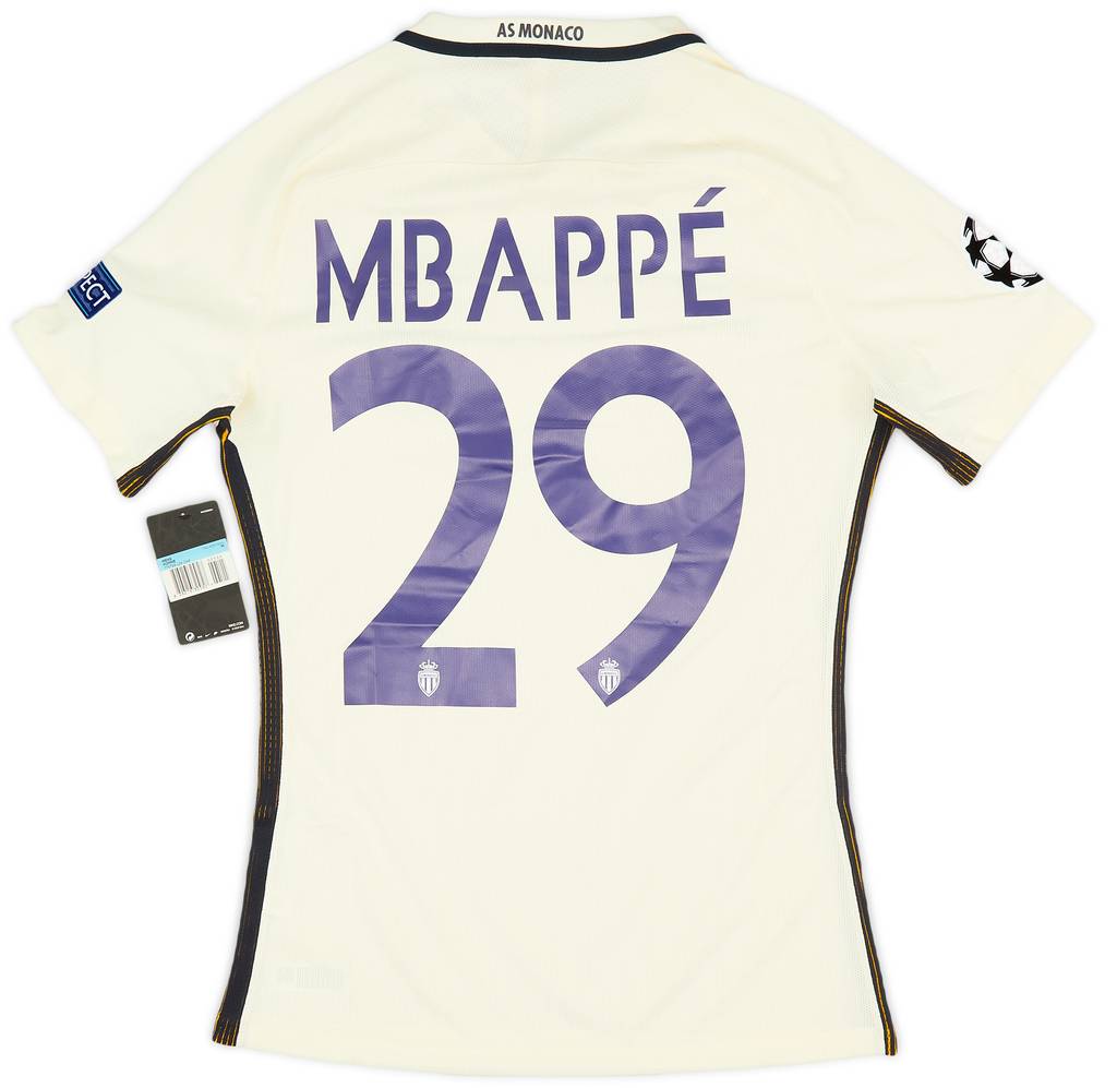 2016-17 Monaco Player Issue Away Shirt Mbappe #29 (M)