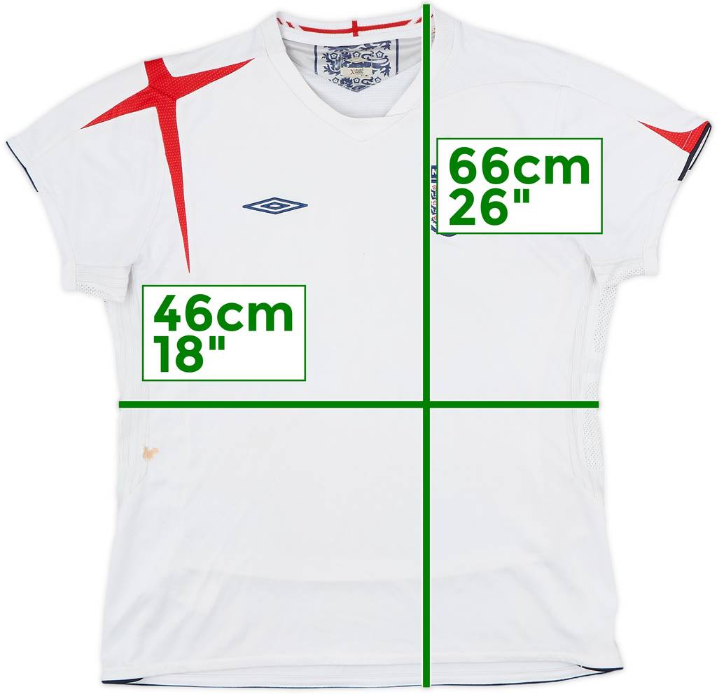 2005-07 England Home Shirt - 7/10 - (Women's M)
