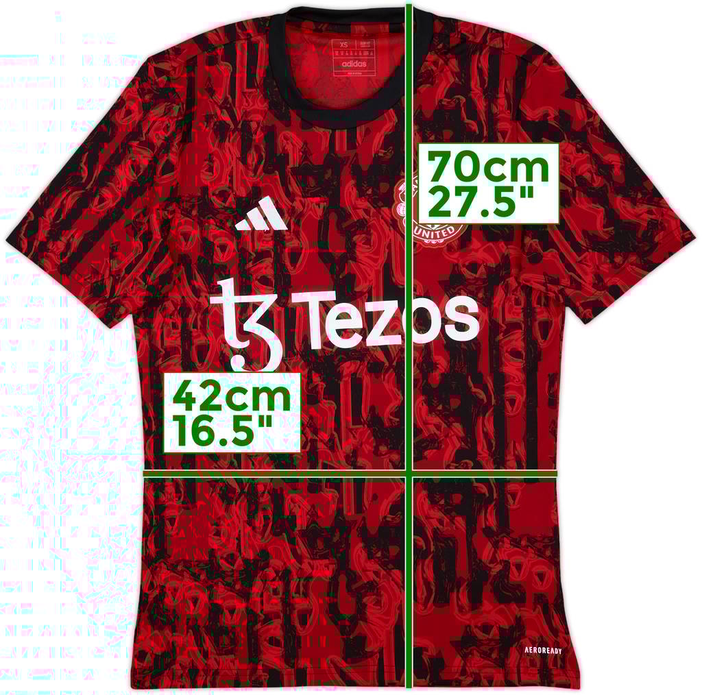 2023-24 Manchester United adidas Training Shirt - 8/10 - (XS)