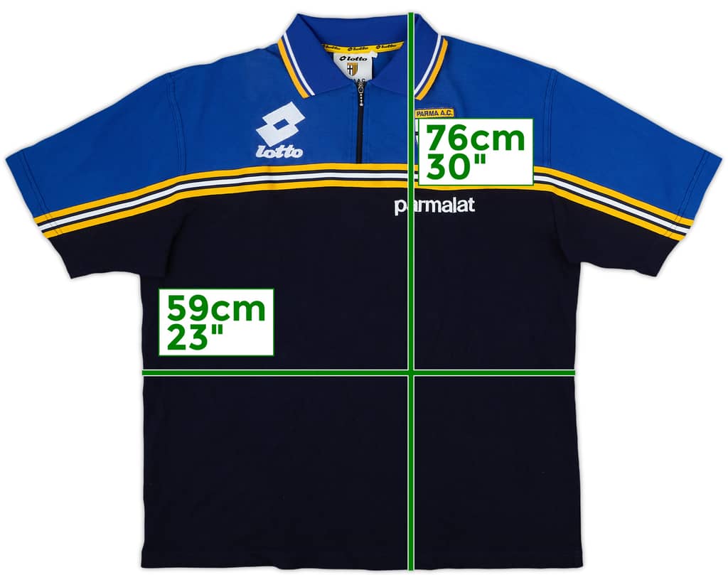 1998-99 Parma 1/4 Zip Polo Shirt - 8/10 - (XL)