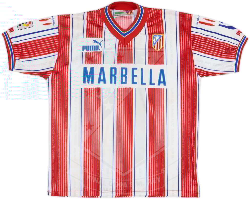 1995-96 Atletico Madrid Home Shirt - 8/10 - (S)