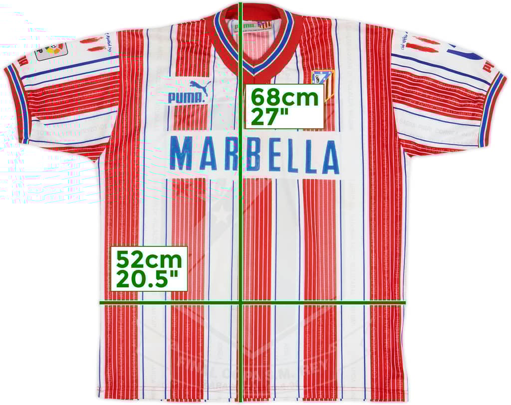 1995-96 Atletico Madrid Home Shirt - 8/10 - (S)