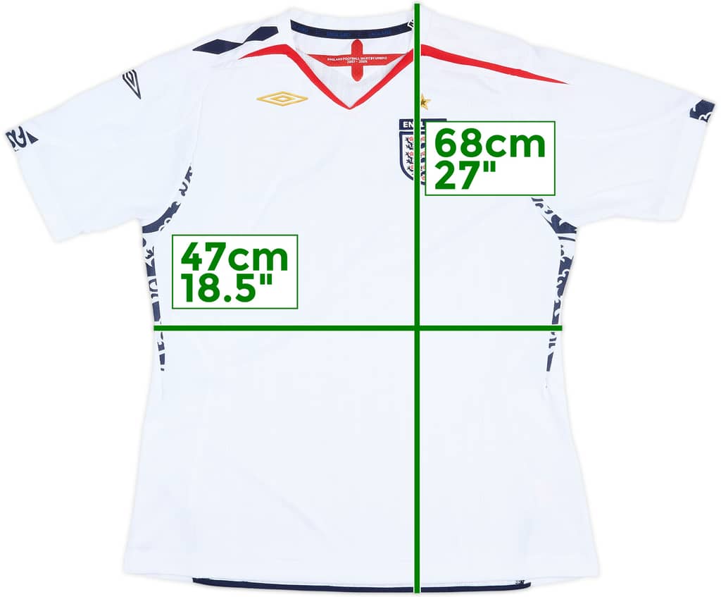 2007-09 England Home Shirt - 7/10 - (Women's L)