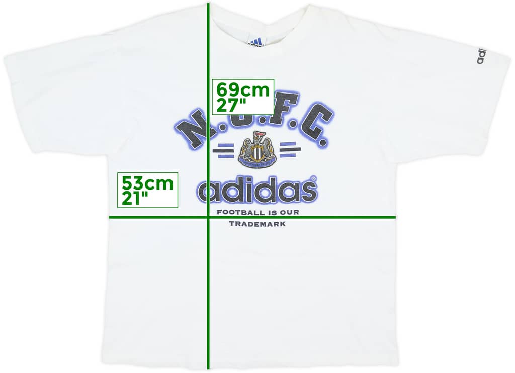 1997-98 Newcastle adidas Cotton Tee - 9/10 - (L)
