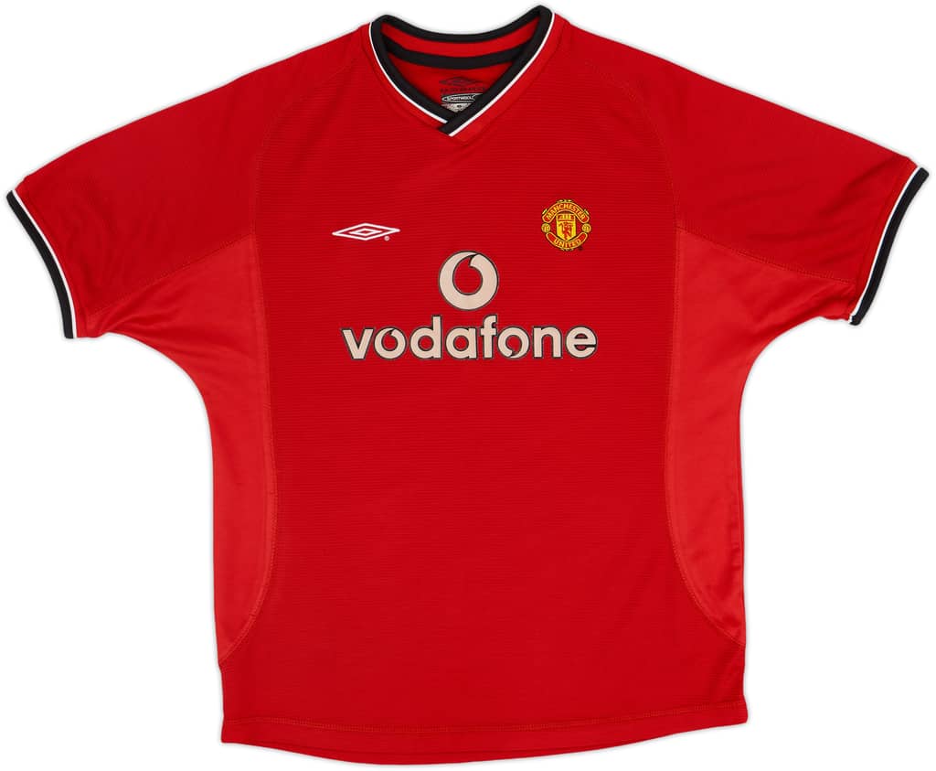 2000-02 Manchester United Home Shirt - 8/10 - (L.Boys)