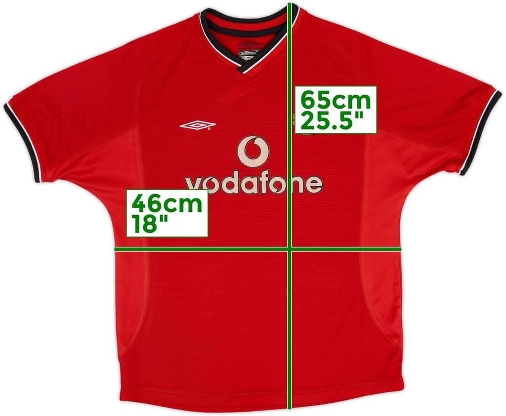 2000-02 Manchester United Home Shirt - 8/10 - (L.Boys)