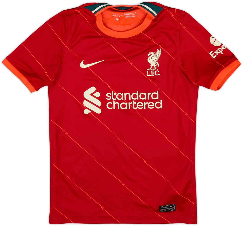 2021-22 Liverpool Home Shirt - 8/10 - (M.Boys)