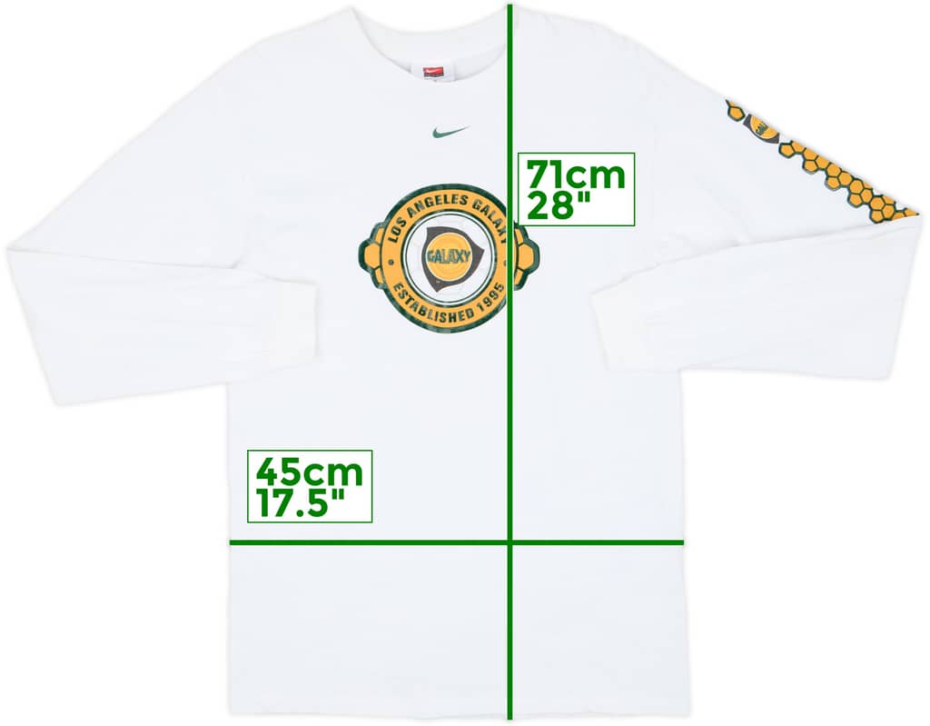 1998 LA Galaxy Nike Graphic L/S Tee - 8/10 - (S)