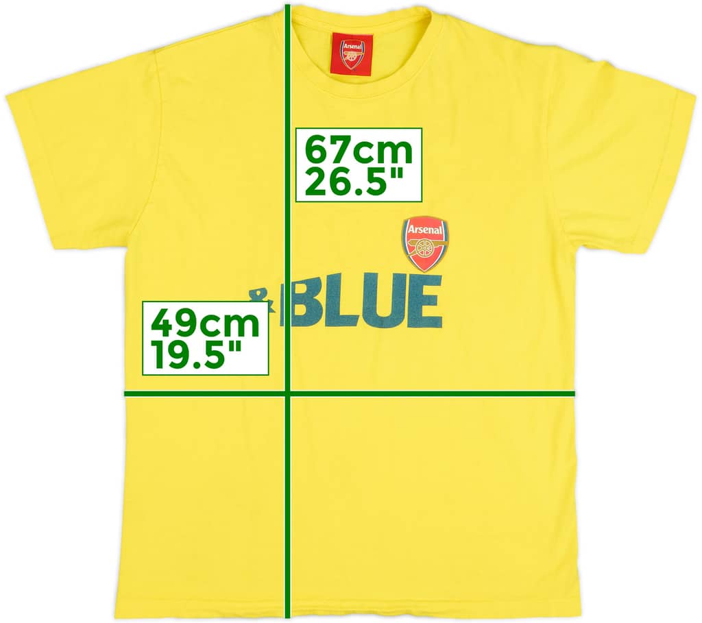 2005-06 Arsenal 'Yellow & Blue' Graphic Tee - 9/10 - (M)