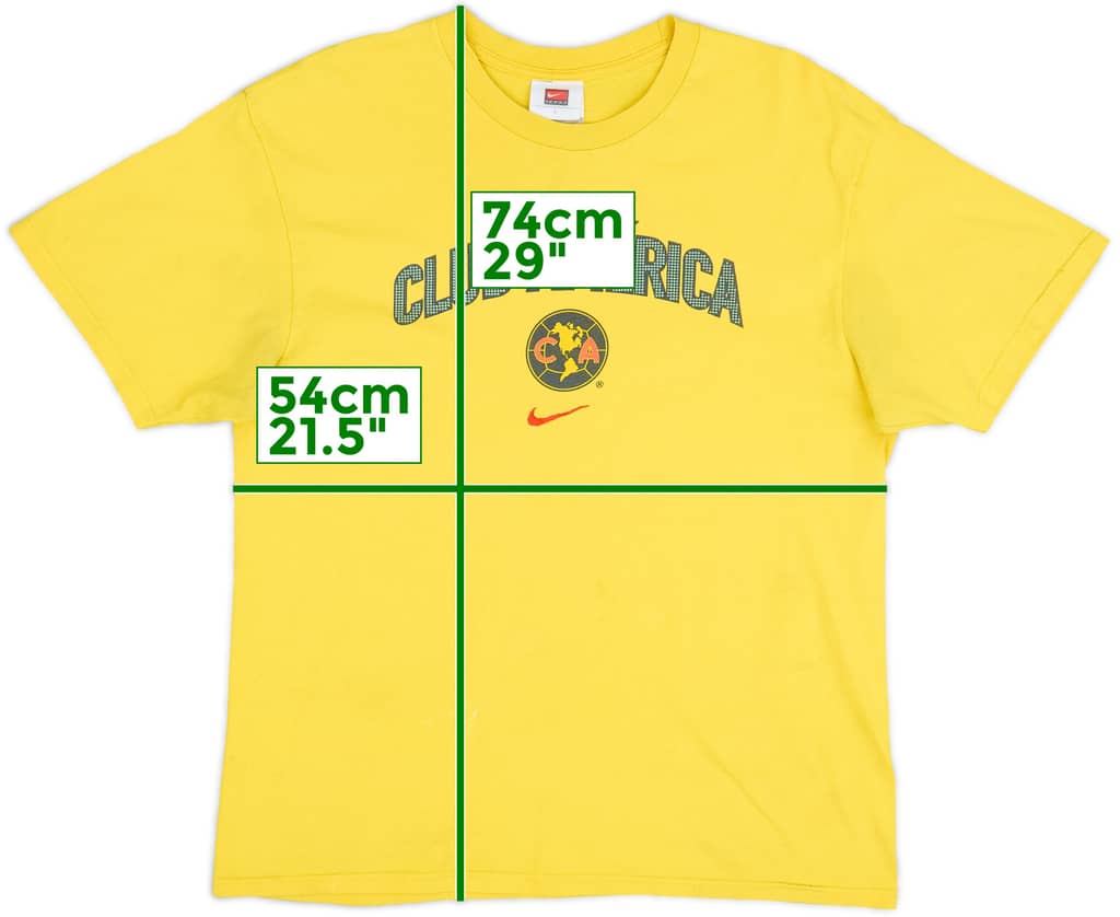 2001-02 Club America Nike Graphic Tee - 9/10 - (L)