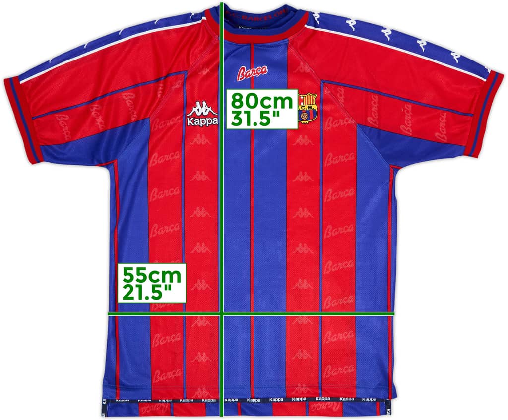 1997-98 Barcelona Home Shirt - 8/10 - (L)