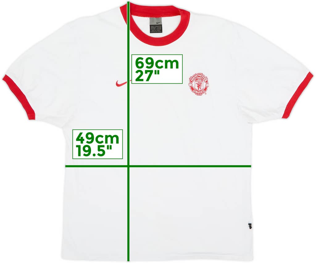 2003-04 Manchester United Nike Cotton Tee - 7/10 - (S)