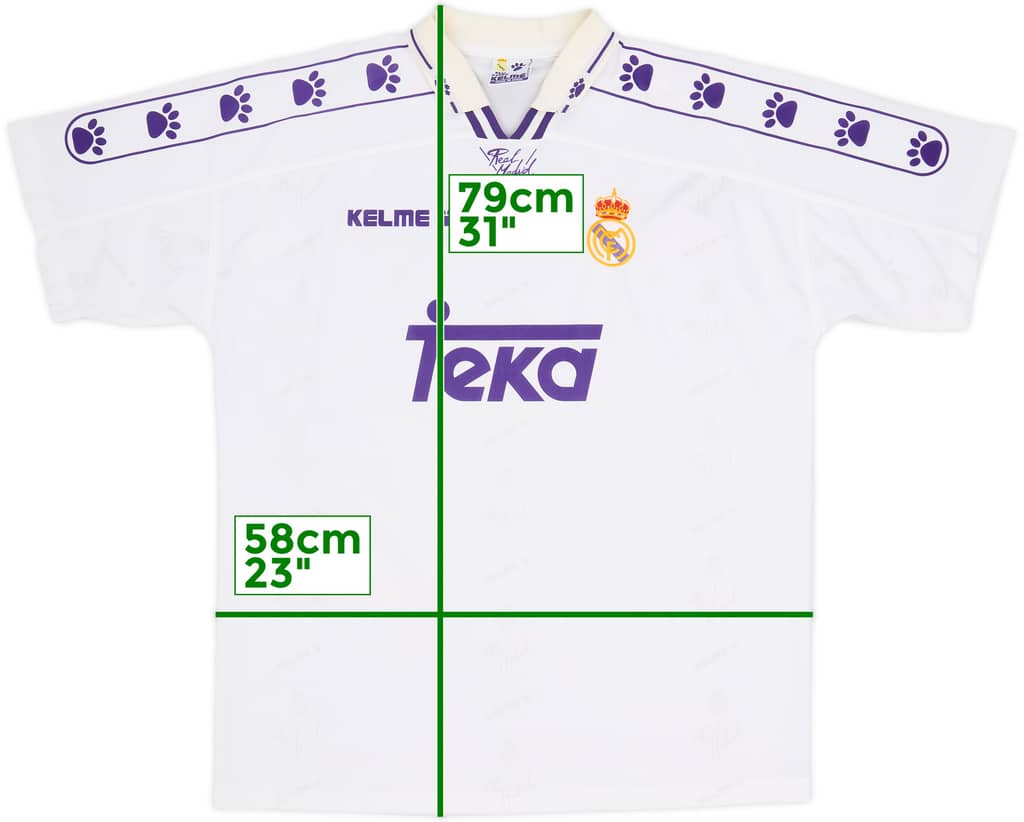 1994-96 Real Madrid Camiseta Local - 8/10 - (XL)