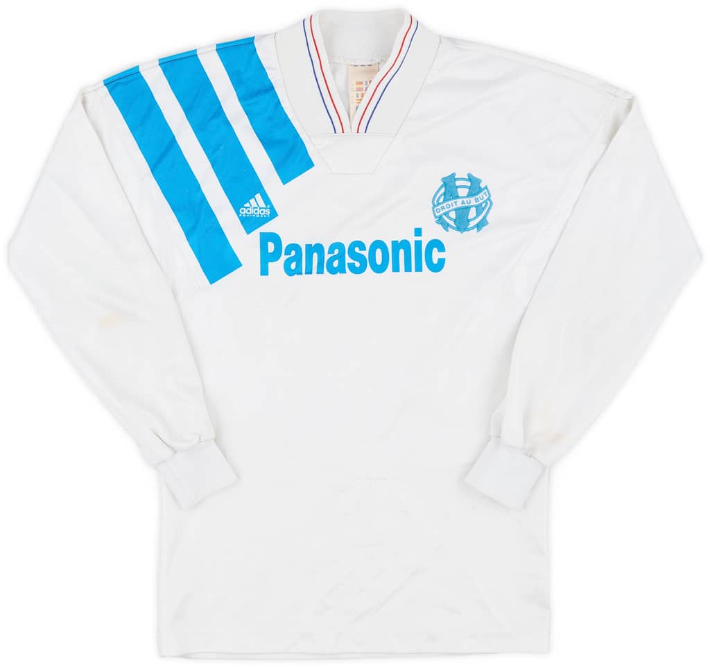 1991-92 Olympique Marseille Home L/S Shirt - 6/10 - (XS)