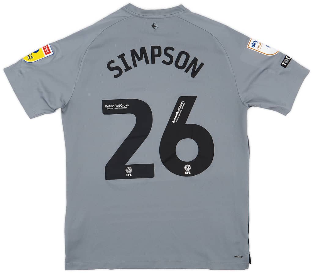 2022-23 Cardiff Match Issue Away Shirt Simpson #26