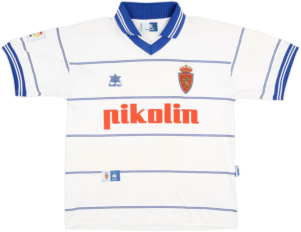 1999-01 Real Zaragoza Home Shirt - 6/10 - (L)