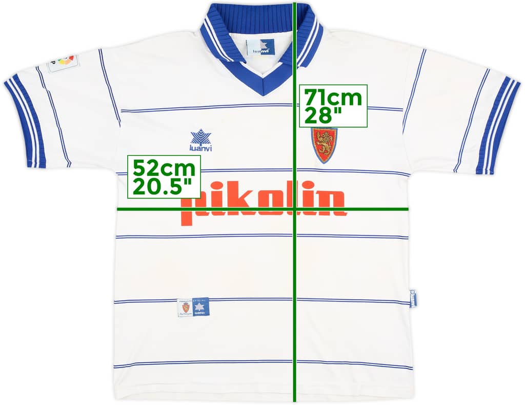 1999-01 Real Zaragoza Home Shirt - 6/10 - (L)